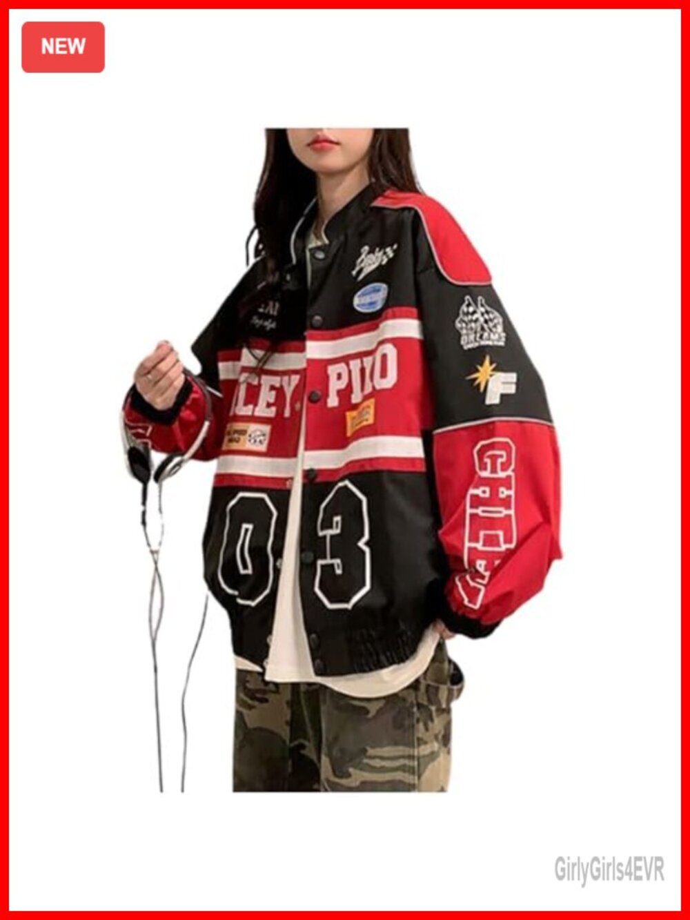 Patchwork Long Sleeve Bomber Letterman Jacket Vintage Streetwear Coat